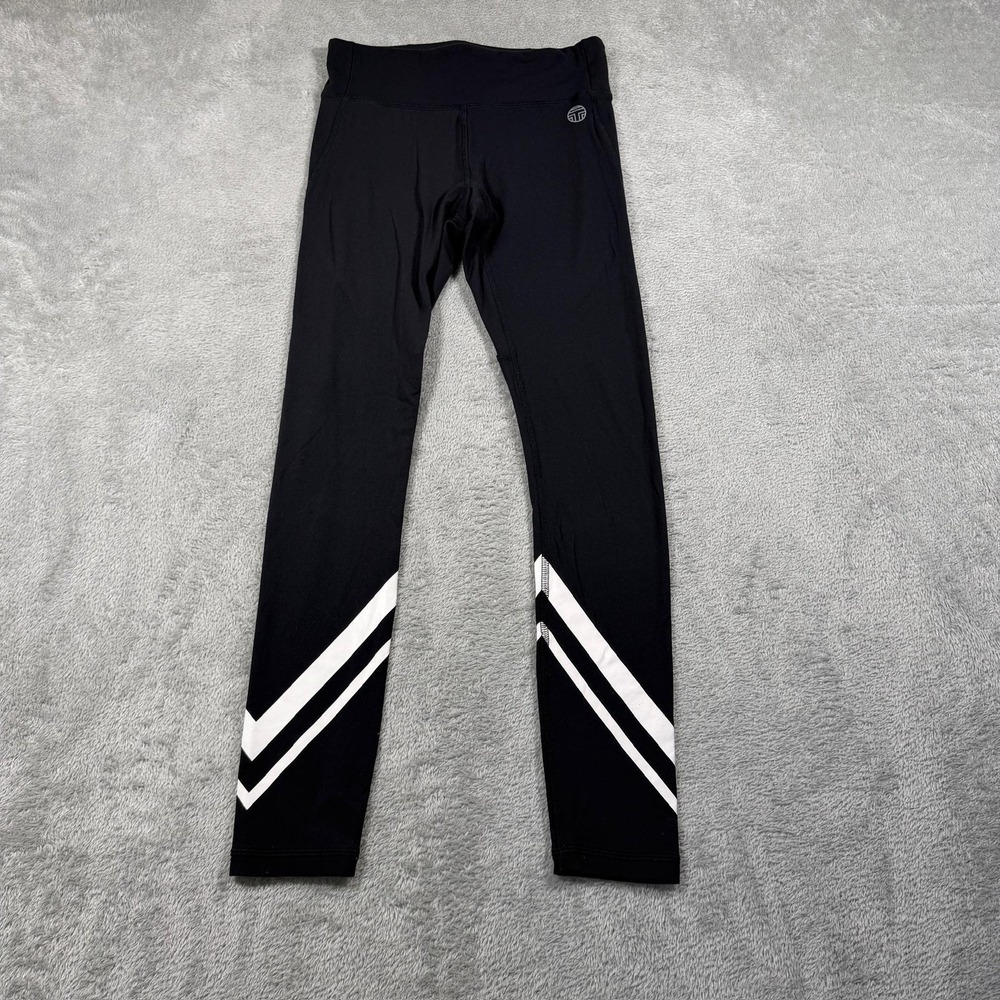 Tory Sport Leggings Womens XS Black Chevron Stripe‎ Ankle Running Yoga Stretch
